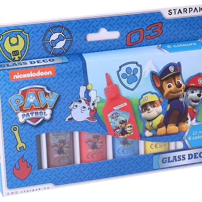 Farby Witrażowe 6 kol. 22ml Paw Patrol /Starpak