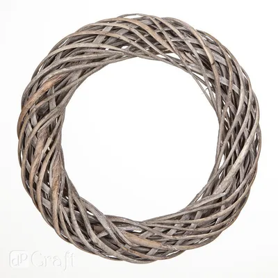Wianek Wiklinowy 36cm Szary [DPDN-031] /DpCraft