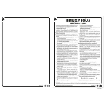 Znak TDC Instrukcja Ogólna Przeciwpożarowa /TDC