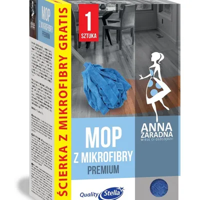 Mop z mikrofibry premium + Ścierka do podłogi z mikrofibry GRATIS! / AZ