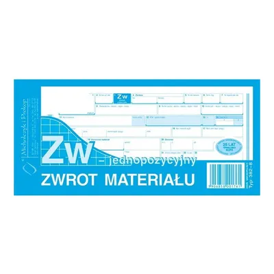 Zw Zwrot Materiału Jednopozycyjny 1/3 A4 80k /MiP
