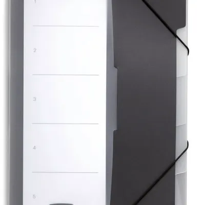 Teczka z Gumkami A4 PP 5 Przegródek Antracytowy /Durable 247557