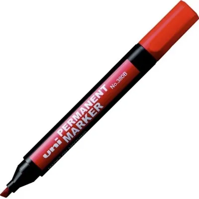 Marker Permanentny Uni 380B Ścięty Czerwony