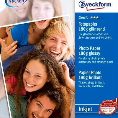Papier Fotograficzny Powlekany 180g 60szt. Avery 100x150 Biały Błyszczący No.C2522-60