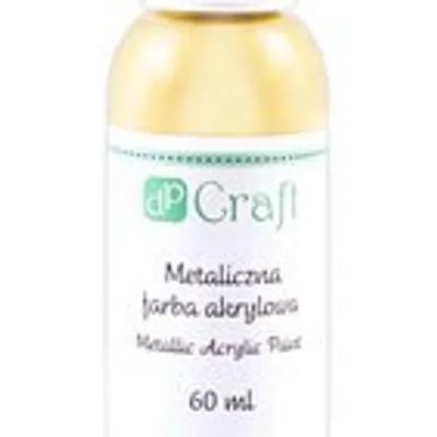 Metaliczna Farba Akrylowa 60 ml - Gold /DpCraft