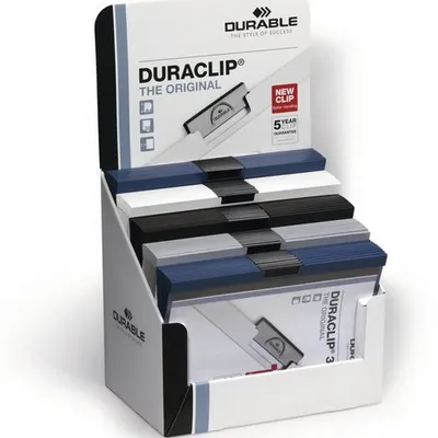 Komplet Skoroszytów A4 PVC Duraclip Original 50szt. Mix Kolorów /Durable 298500