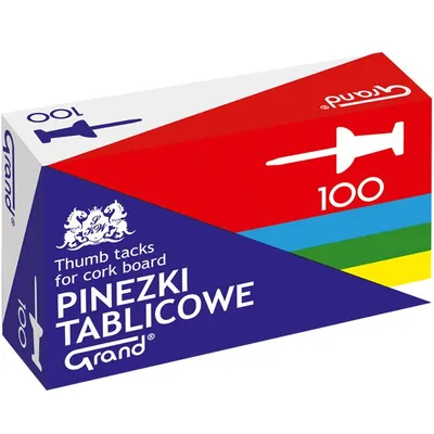Pinezki Beczułki Tablicowe A'100 Mix kol. Opk. Papier /Grand