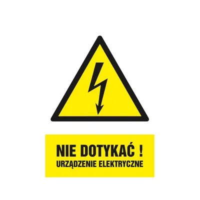 Znak TDC Nie Dotykać! Urządzenie Elektryczne /TDC