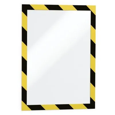 Samoprzylepna Ramka Magnetyczna Duraframe Security A4 2szt. Czarno-Żółta /Durable 4944130