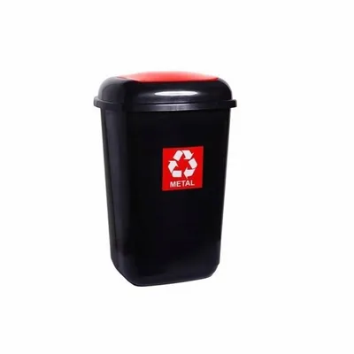 Kosz do Segregacji Śmieci Quatro 45l [659-03] Czerwony / Plafor