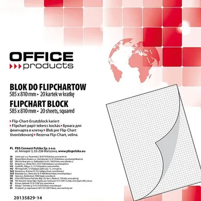Blok Do Flipchartów Office Products 585x810 20kart Kratka