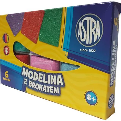 Modelina 6 kol. z Brokatem /Astra