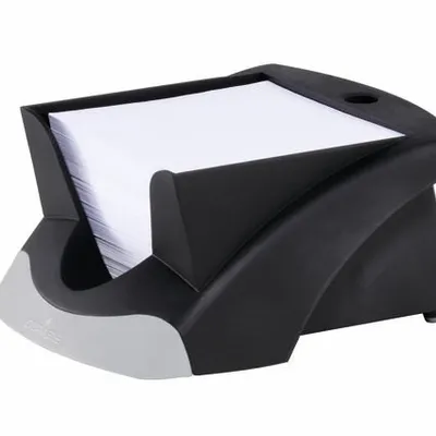 Pojemnik z Karteczkami Note Box 90x90mm 500szt. Otwór na Długopis Czarny /Durable 771401