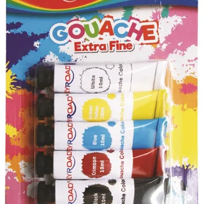 Farby Tempera Keyroad 5X10Ml Zawieszka 5 Kolorów