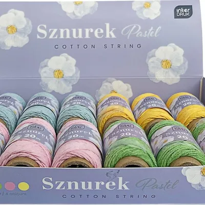 Sznurek na Szpulce 20m Mix Pastel /Interdruk