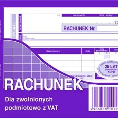 Rachunek Dla Zwol. z VAT A6 Oryg.+1k Poziom 234-5 /MiP