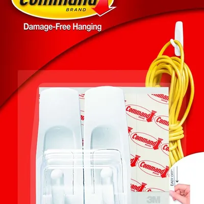 Hak Plastikowy Samoprzylepny 2szt. Biały (17001) /Command