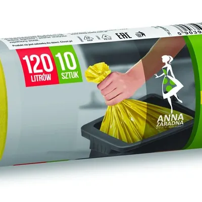 Worki Na Śmieci LDPE 120L A'10 Żółte do Segregacji Odpadów Plastikowych i Metalowych /Anna Zaradna