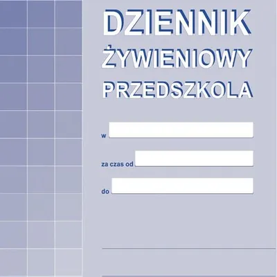 Dziennik Żywieniowy Przedszkola A4 Offset A-10-1 /MiP
