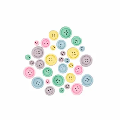 Guziki Drewniane Mix A'30 [CEGU-015] Pastelowe /DpCraft