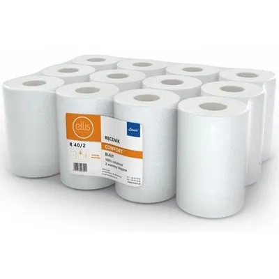 Ręcznik Ellis Comfort R40/2 (Celuloza) 2-warstw. [3001] Biały ( 12szt. )