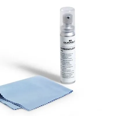 Spray Do Czyszczenia Ekranów i Ściereczka z Mikrofibry Screenclean Pro Przezroczysty /Durable 579819