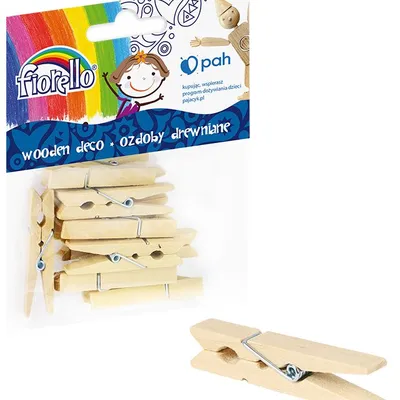 Ozdoby drewniane FIORELLO GR-WD645 spinacz duży 48x7mm 12szt.