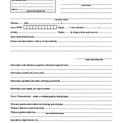 Arkusz Ocen MEN-I/40a/2 dla Uczniów z Upośl. Gimnazjum /W-X