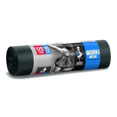 Worki Na Śmieci Mocne HD-LD 120L A'15 Czarne /Anna Zaradna