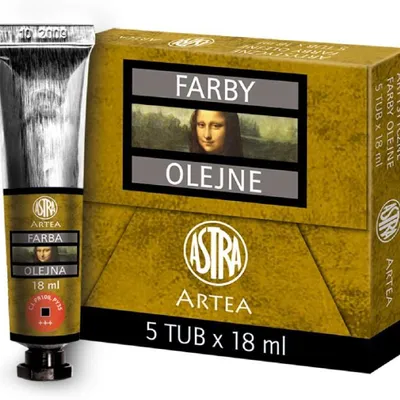 Farba Olejna 18ml Tubka Kadmium Czerwony Jasny /Astra