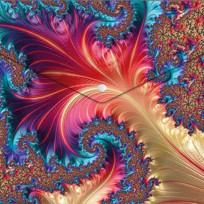 Koperta A4 na napę z nadrukiem PP Fractal /Panta Plast