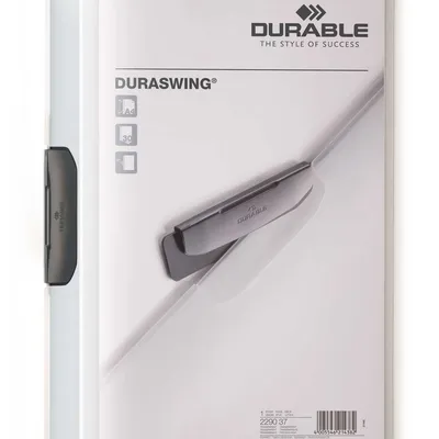 Skoroszyt A4 PP z Klipem Duraswing Przezroczysty Grafitowy /Durable 229037