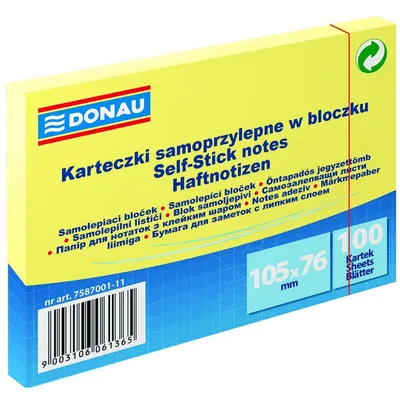 Bloczek Samoprzylepny 105x76 Żółty /Donau