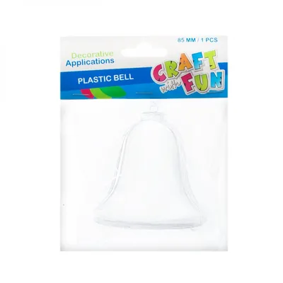 Ozdoba Dekoracyjna Plastikowy Dzwonek 8,5cm Boże Narodzenie /Craft With Fun