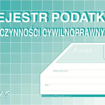 Rejestr Podatku od Czynn. Cywilnoprawnych A5 Offset K19 /MiP