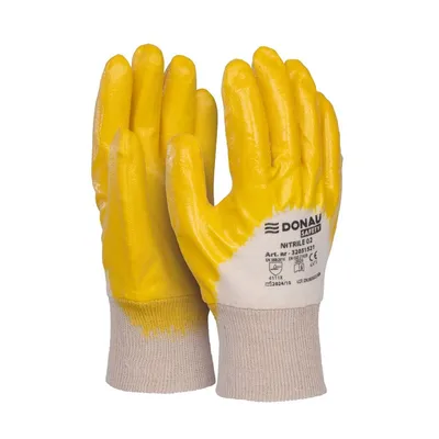 Rękawice Donau Safety Nitrile 02 Kat. II Rozm. 7 Żółte /DONAU SAFETY
