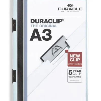 Skoroszyt z Klipem A3 PVC Duraclip 30 Kartek Niebieski /Durable 221806