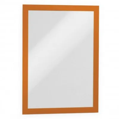 Samoprzylepna Ramka Magnetyczna Duraframe A4 10szt. Pomarańczowa /Durable 488209