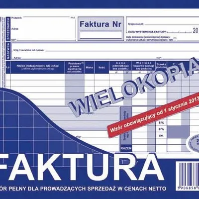Faktura Netto A5 Wielok. Poziom 100-3E /MiP