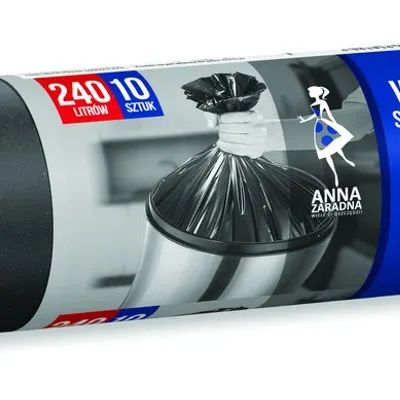 Worki Na Śmieci LDPE 240L A'10 Czarne SUPERMOCNE /Anna Zaradna