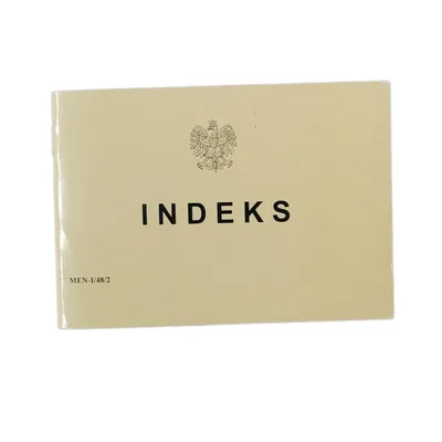 Indeks dla Słuchaczy Szkoły dla Dorosłych (MEN-I/48/2) /W-X