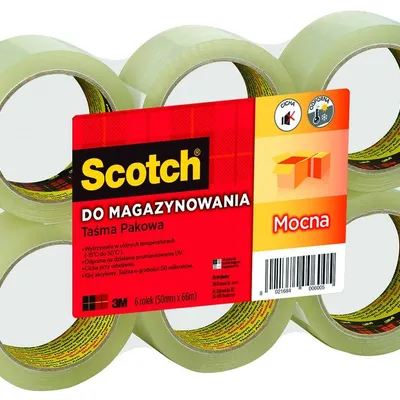Taśma Pakowa Do Magazynowania Scotch (309 Tsp) Mocna 50Mm 66M Transparentna
