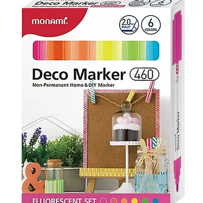 Markery akrylowe Deco Marker B 460 6 kol. Fluorescent /MonAmi (2080001505)