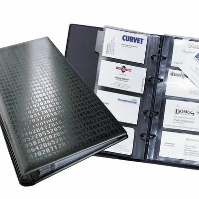 Album na Wizytówki Visifix Centium 400 PVC Przekładki Kieszenie Czarny /Durable 240301