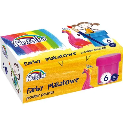 Farby plakatowe 6 kolorów Fiorello