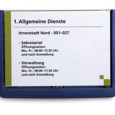 Tabliczka Przydrzwiowa Click Sign A5 210x148,5mm Granatowy /Durable 486607