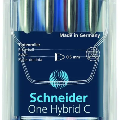 Pióro Kulkowe Schneider One Hybrid C 05 mm W Etui 4 Szt. Miks Kolorów