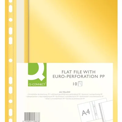 Skoroszyt A4 PP z Europ. A'10 Żółty /Q-Connect