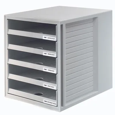 Zestaw 5 Szufladek Han Cabinetset Polistyren A4 Otwarte Szary