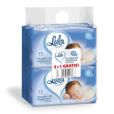 Chusteczki nawilżane z PANTENOLEM 72szt 3+1 GRATIS /Lula